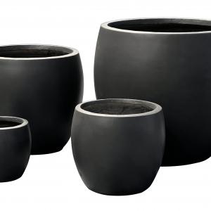 Fiberclay Rectangle Planter Sets of 3 (Black) Fiberclay Rectangle Planter Sets of 3 (Black)