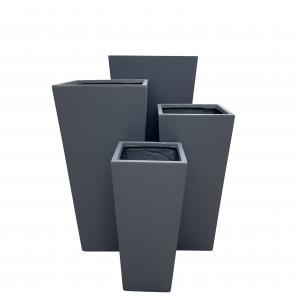 High Vase Fibre Clay Planters Smooth Finishing Set of 4